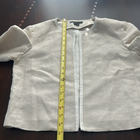 Theory Linen Blend Cropped Open Blazer Lightweight Tailored Jacket Women’s M - Picture 9 of 16